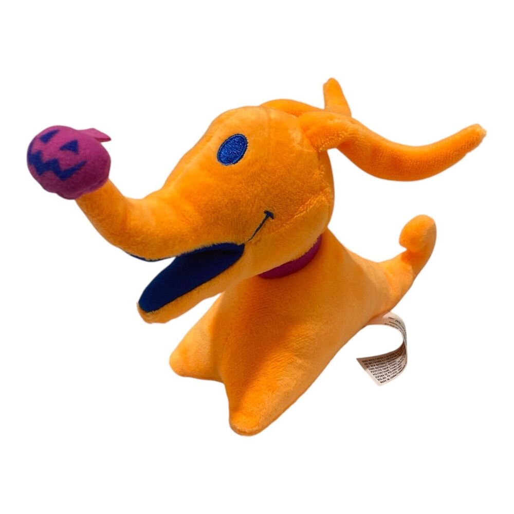 Disney Nightmare Before Christmas Blacklight Neon Collector Plush Zero 8.5 Inch